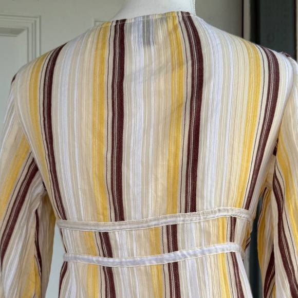 H&M Tie Front Top SZ 6‎ Boho Hippie Striped Casual Vacation - Picture 5 of 7